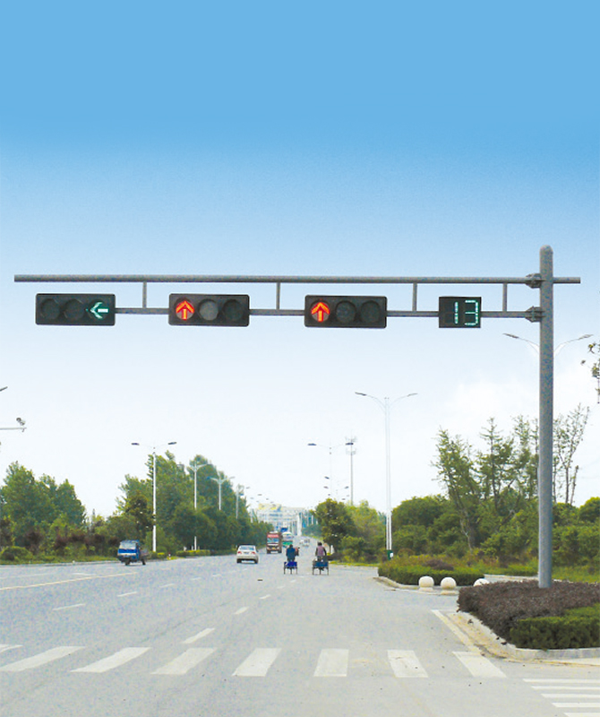 Çift Wishbone tek sütun sinyal ışığı Sinyal ışık direği